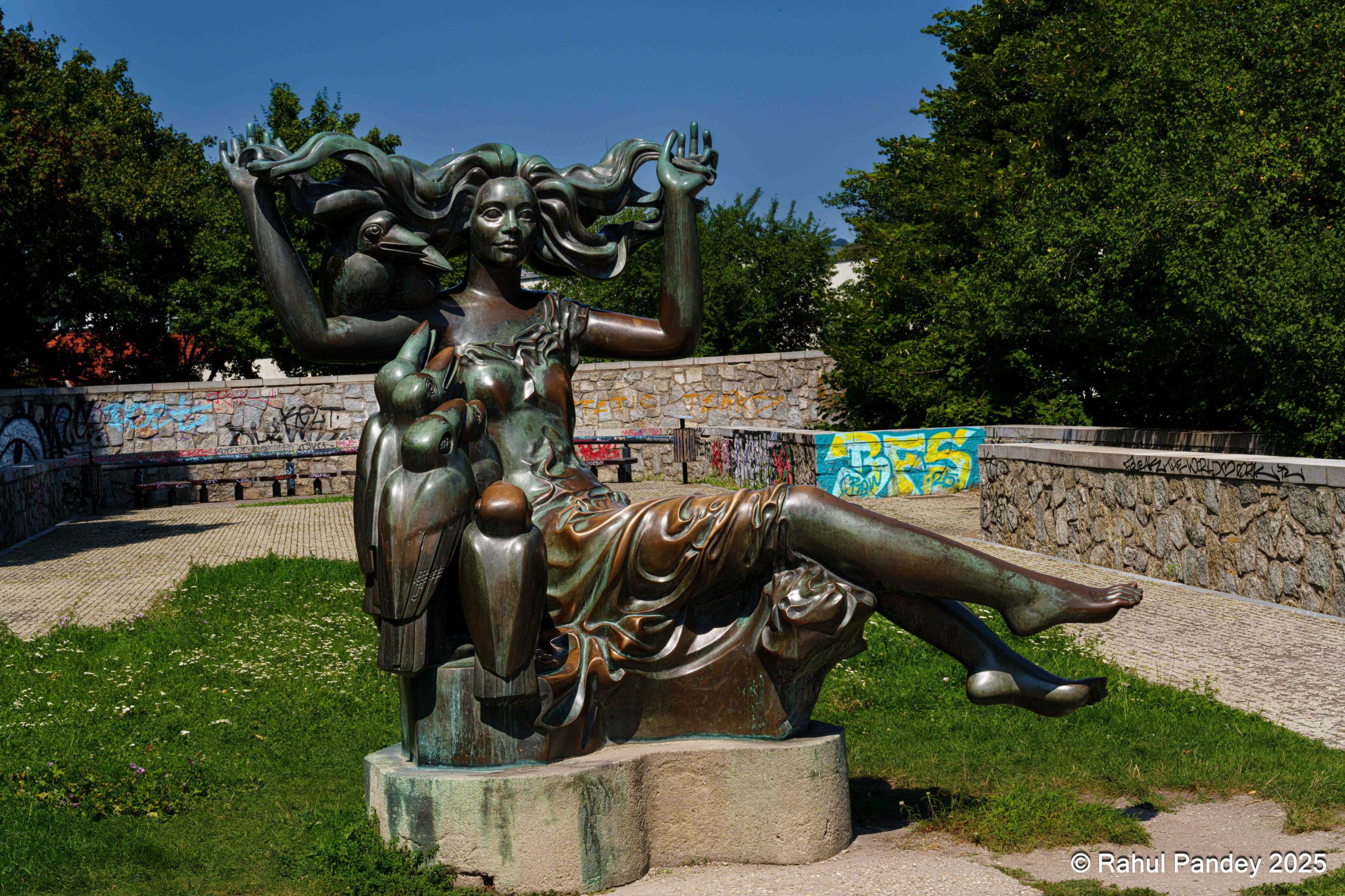 Bratislava Bosorka Statue near castle