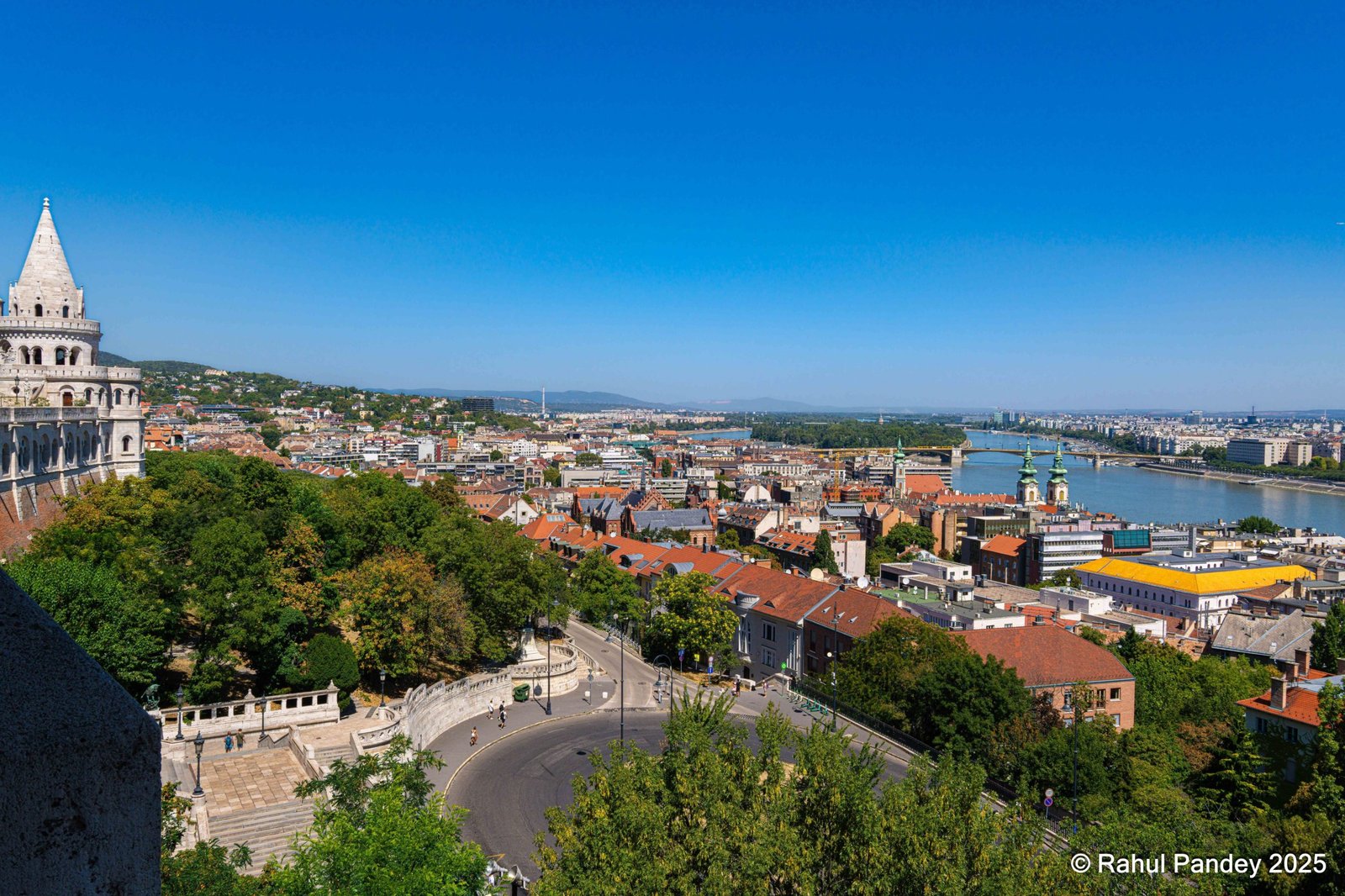 Budapest Danube and Margret island from Fisherman's Bastion Gallery