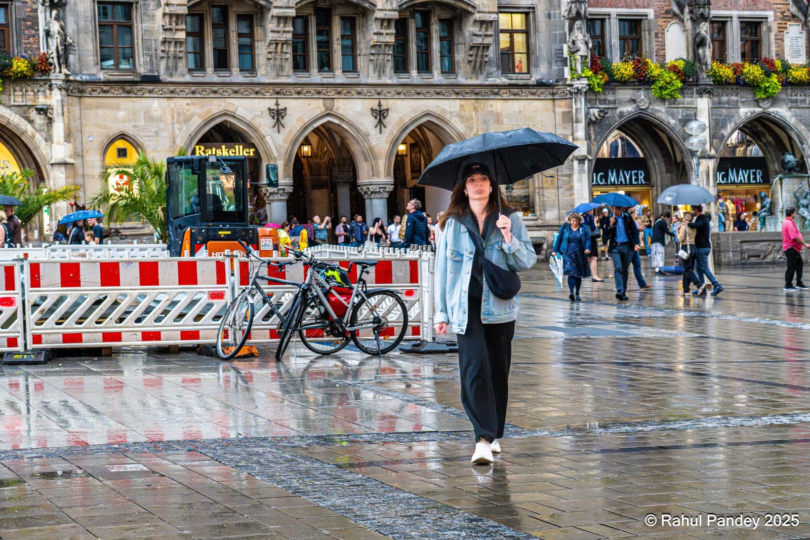 Munich Rain at Marienplatz