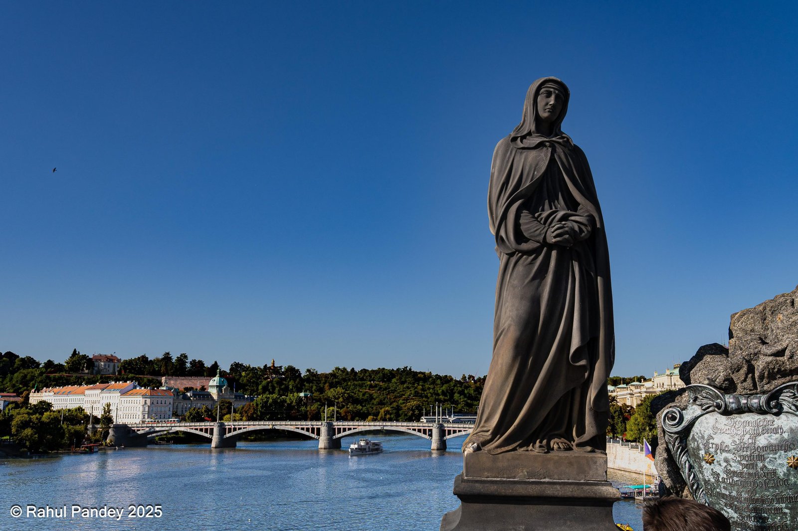Prague Socha Panny Marie at Charles Bridge
