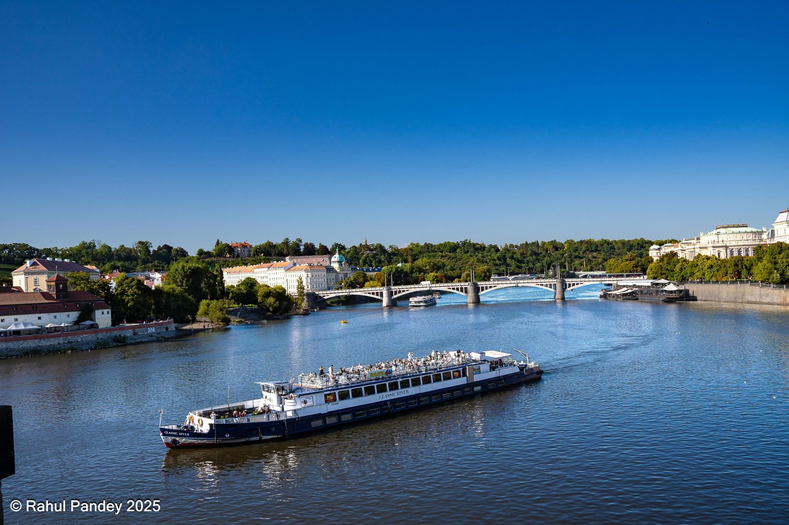 Prague Vltava River from Charles Bridge