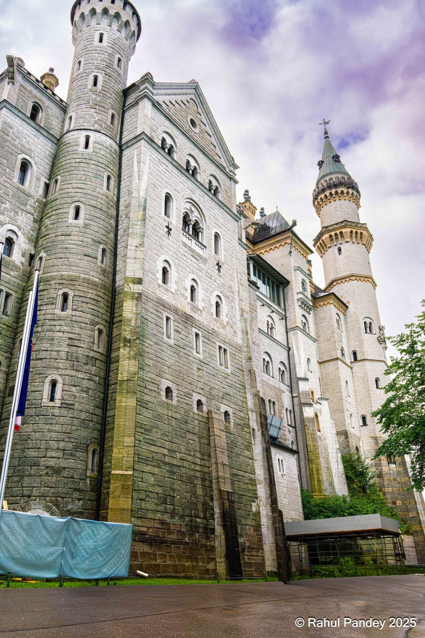 Neuschwanstein Castle towers side view