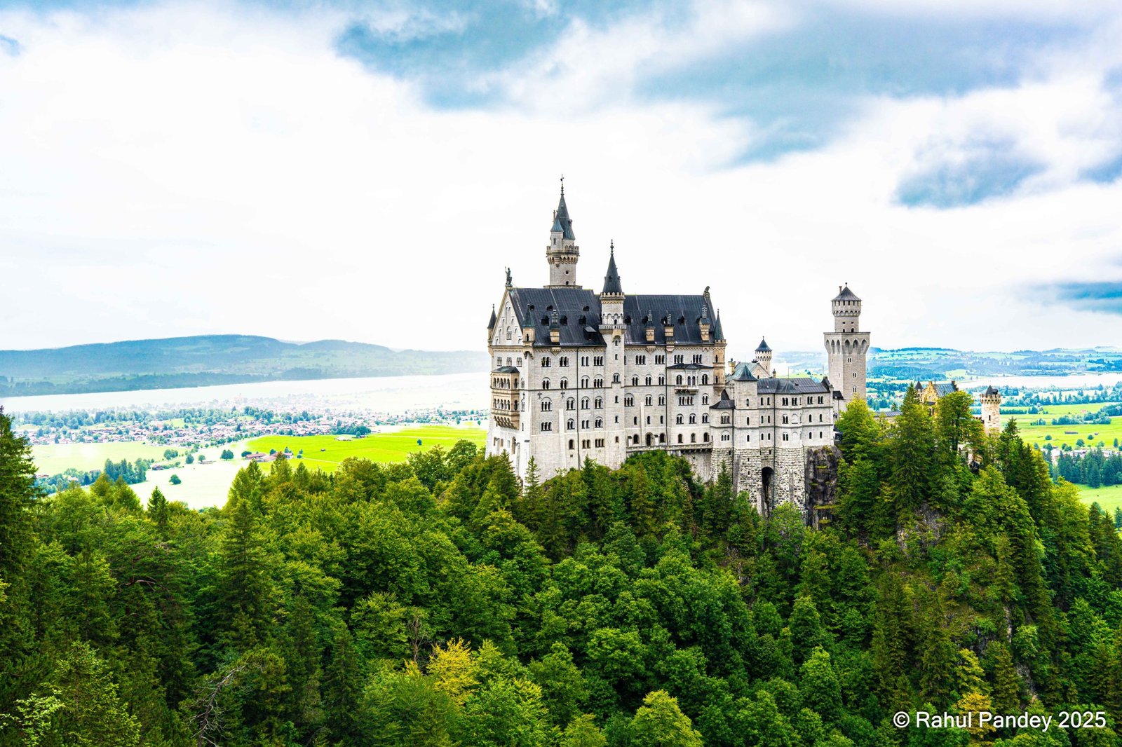 Neuschwanstein castle in Bavarian Alps