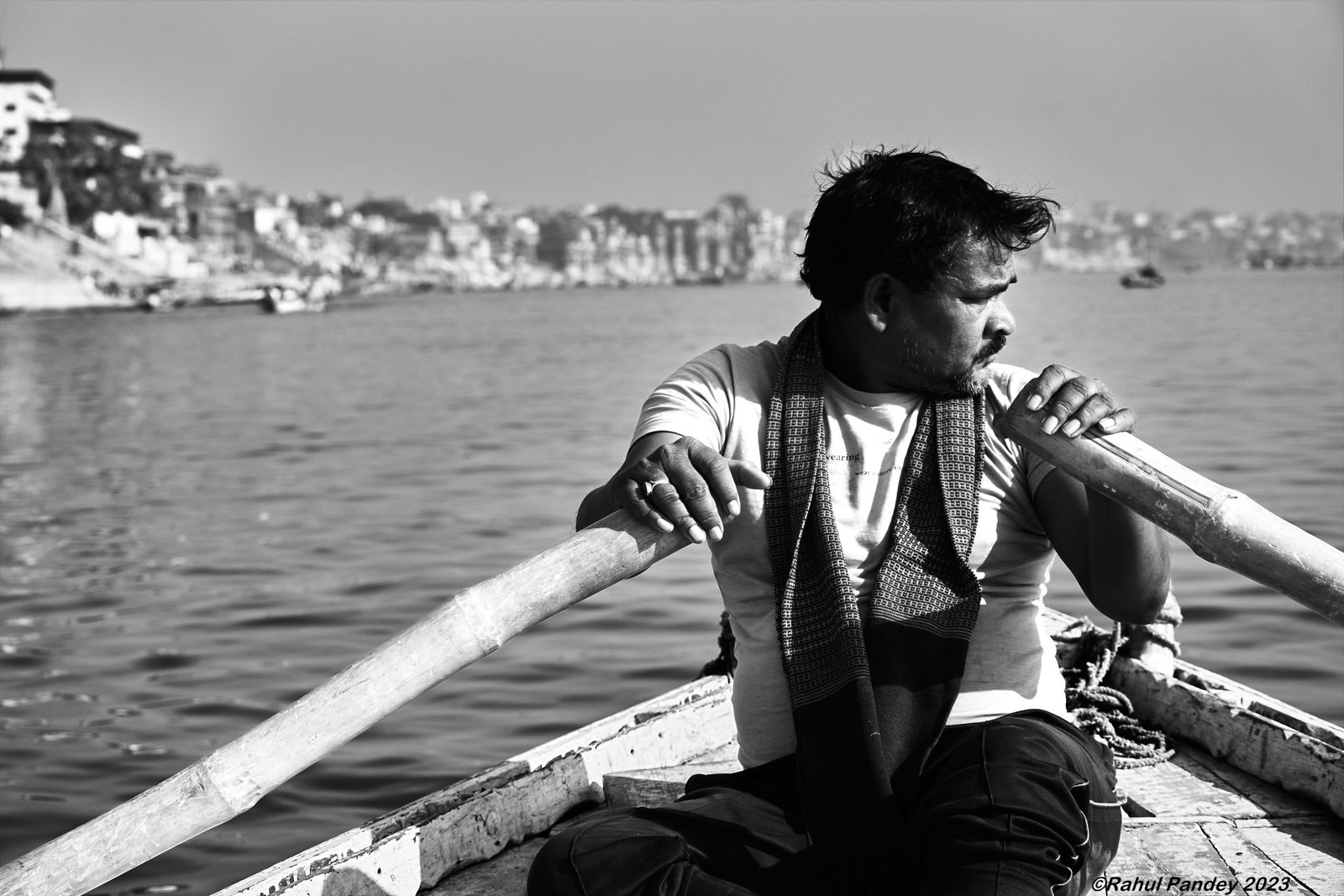Varanasi Boatman on a sunny morning