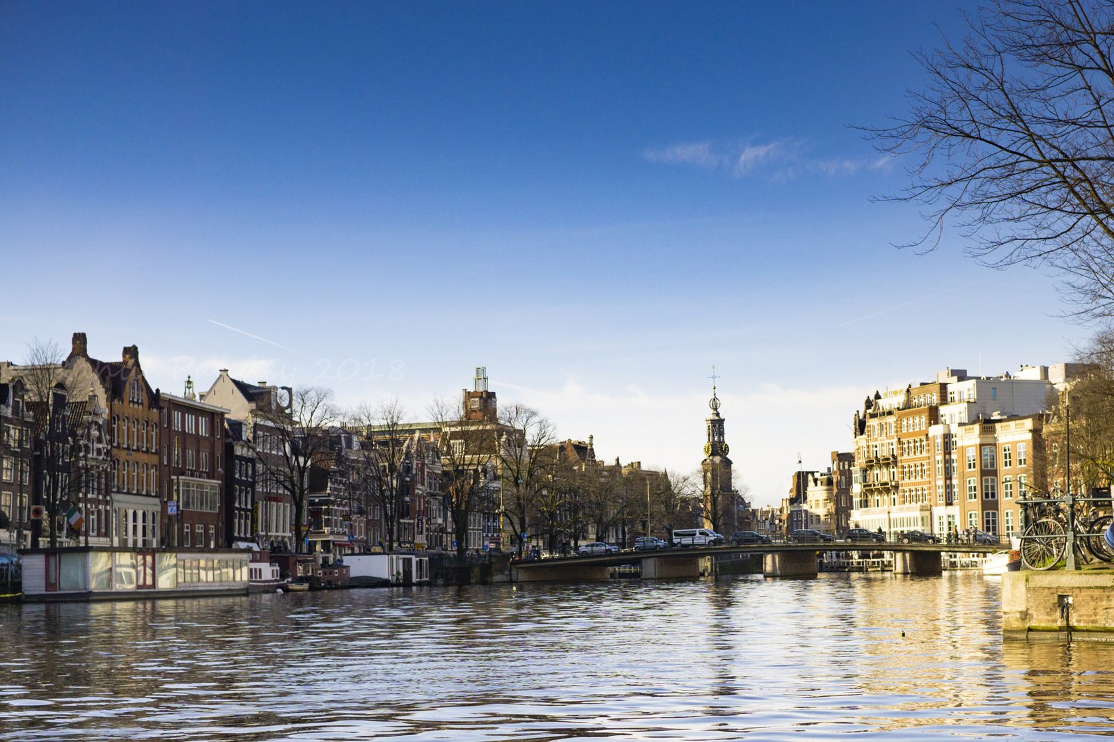 Amstel River and Munttoren