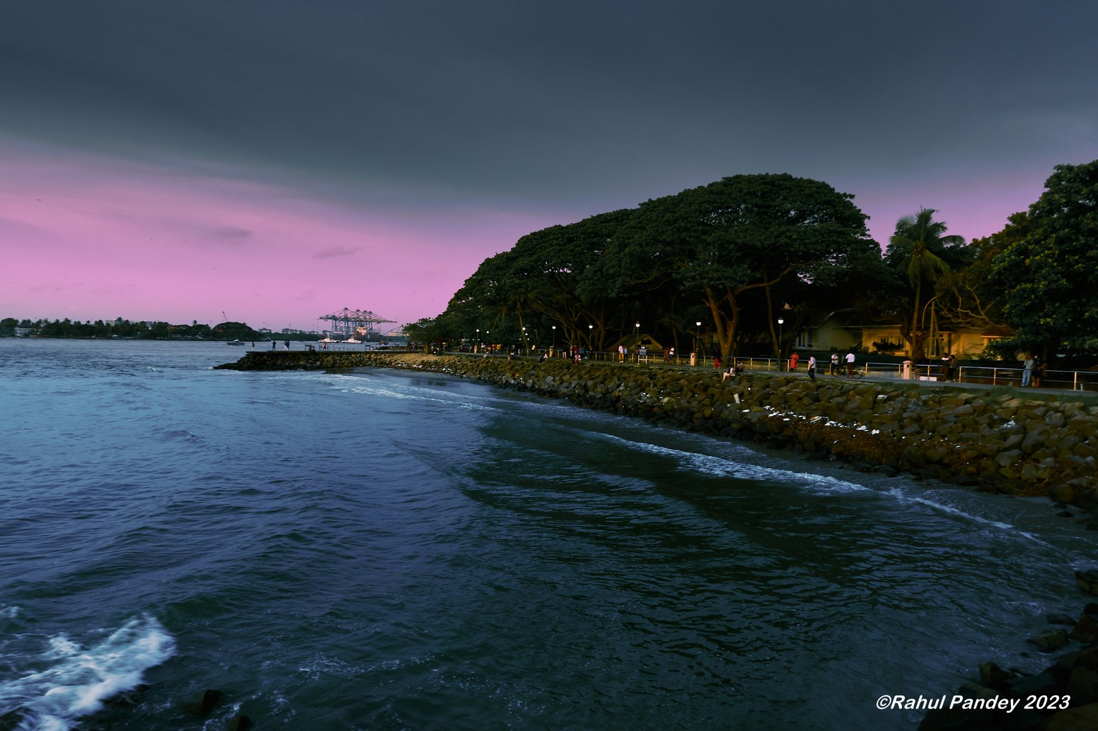 Fort Kochi Sea Front sky at dusk