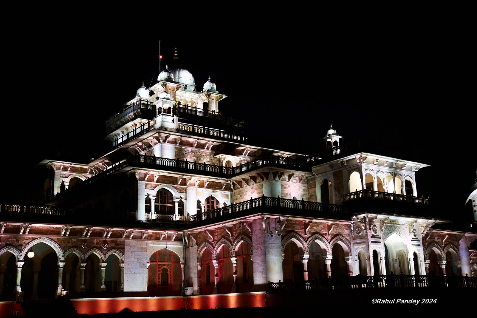 Albert Hall Jaipur at night