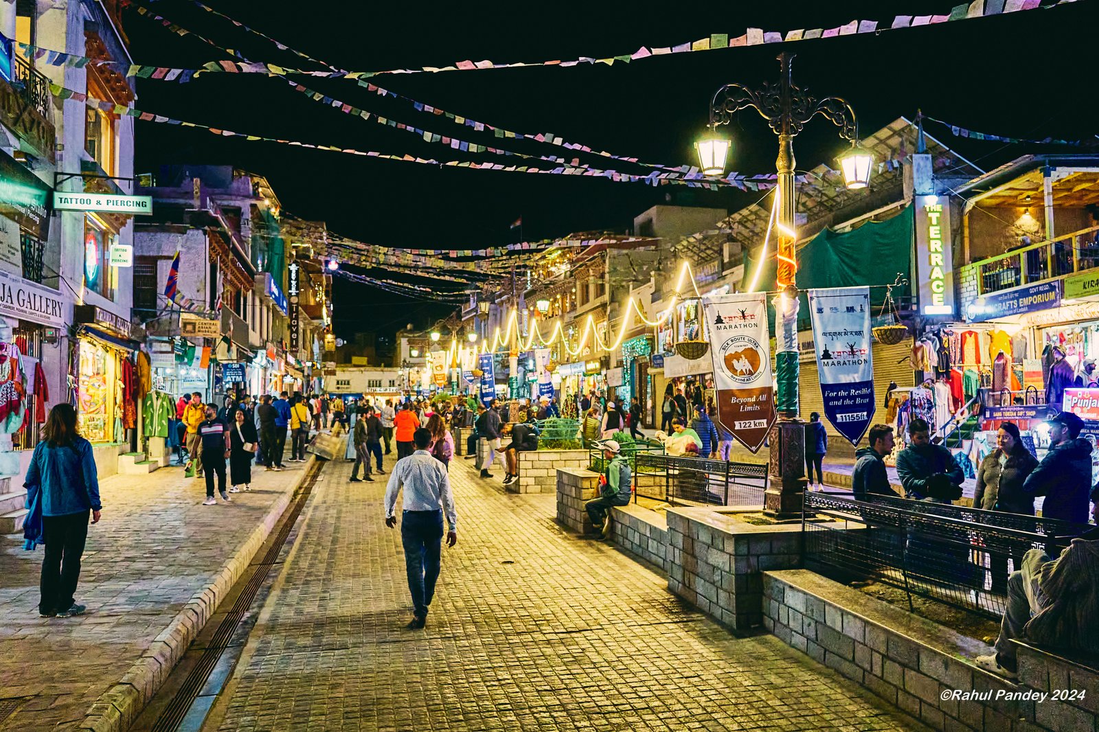 Leh central market, in the evening - Ladakh, India