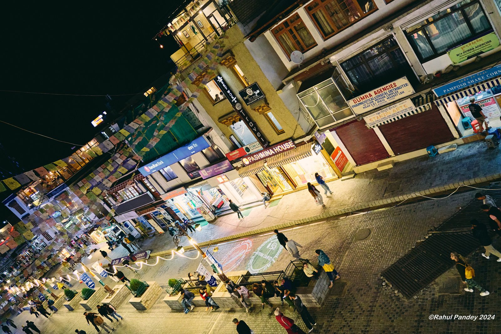 Leh central market from above - Ladakh, India