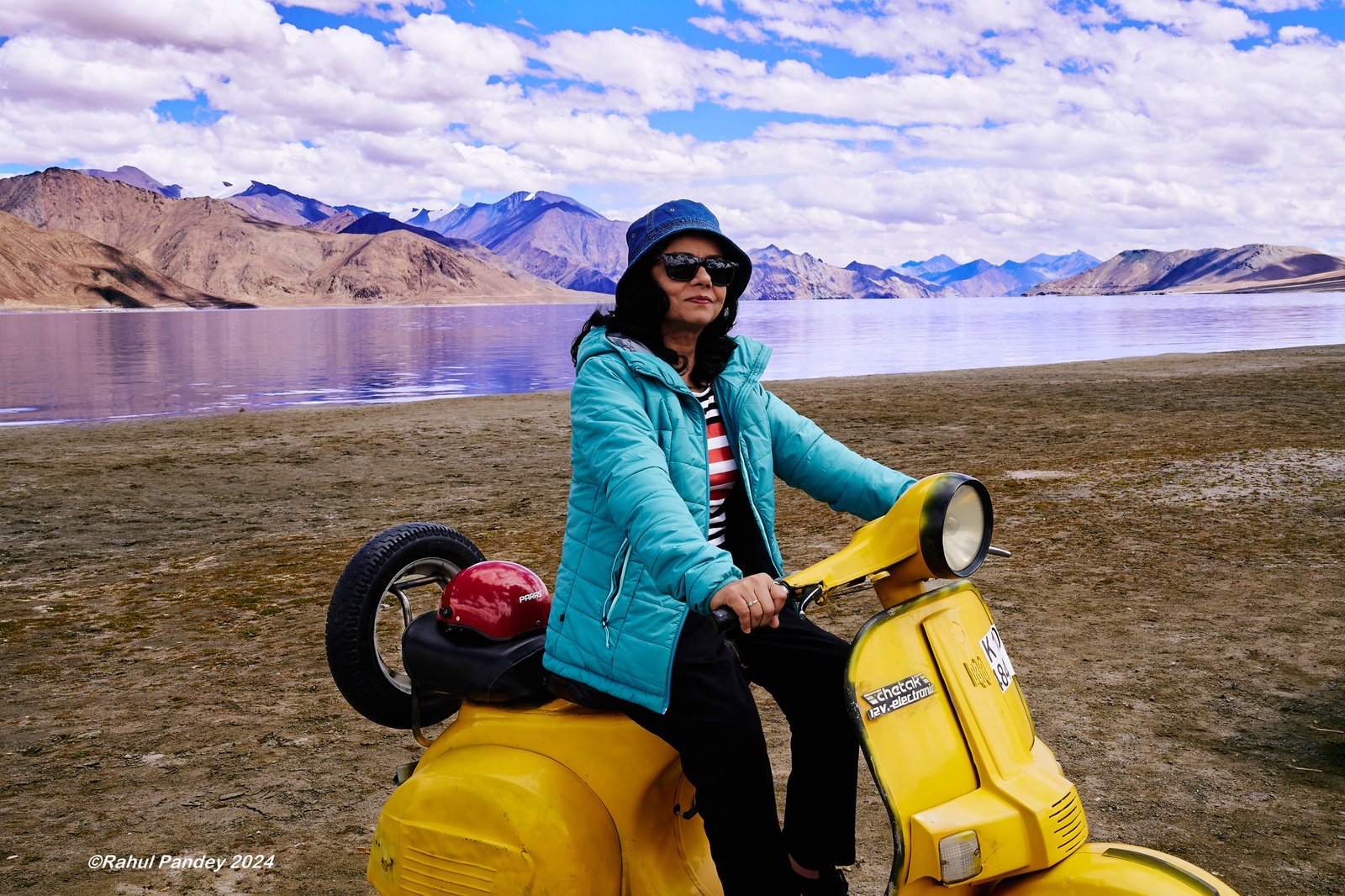 Scooter ride at Pangong Tso - Ladakh India