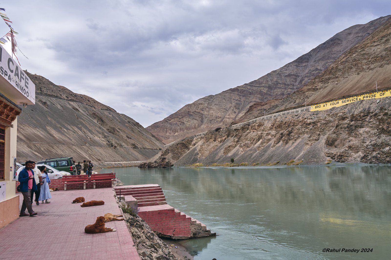 Indus Bank at Sangam Point - Ladakh, India