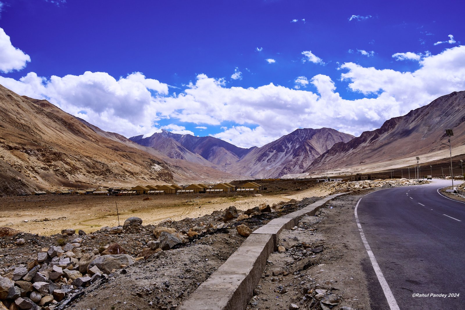 Mountain Range at Leh Pangong Tso Road– Ladakh, India