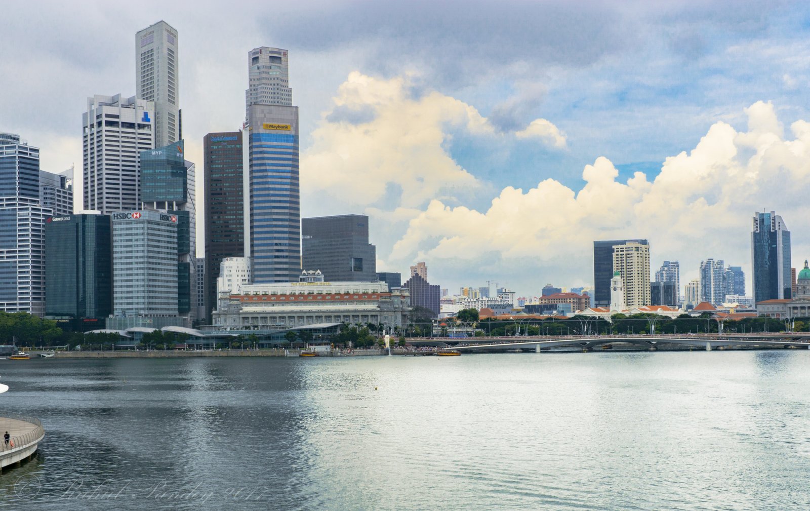 Fullerton Area and Merilon Park from Helix Bridge.