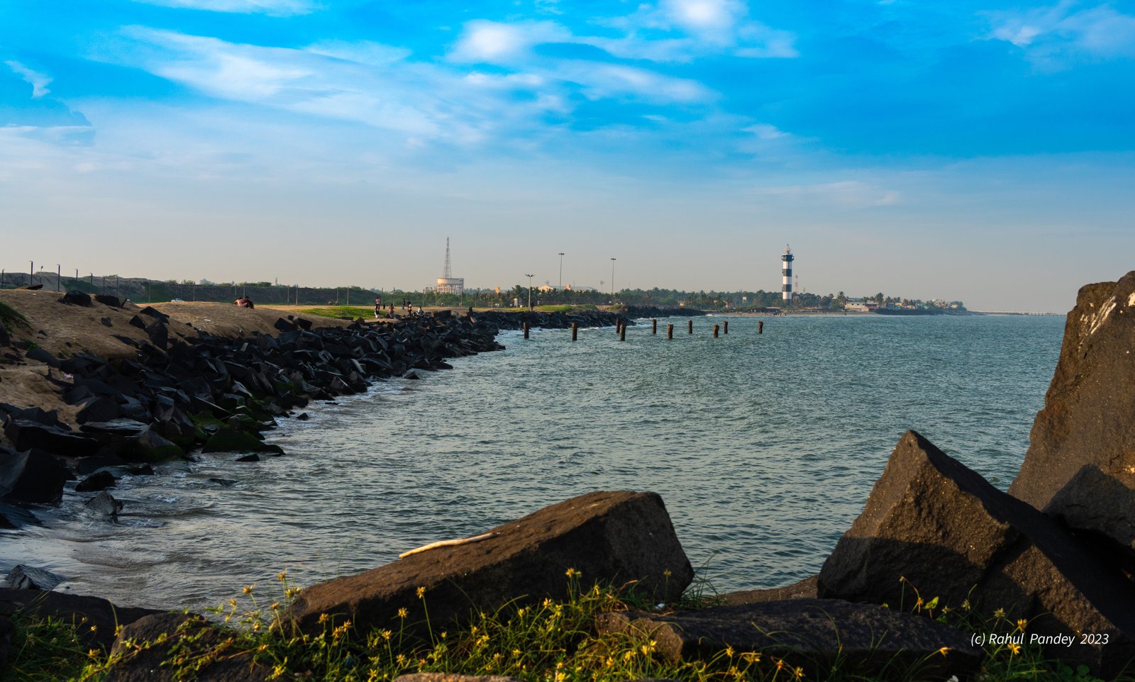 Marina beach and new light house, Pondicherry