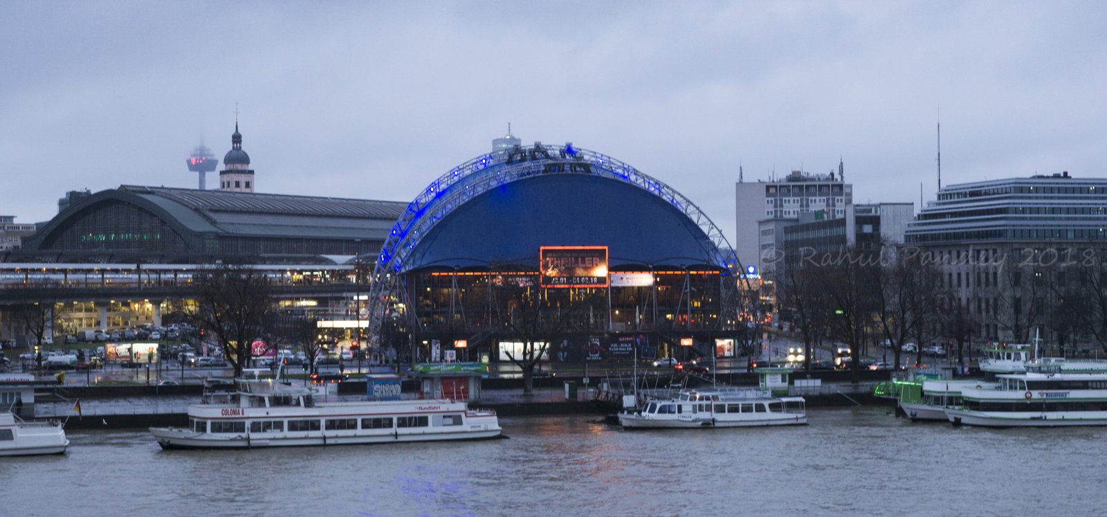 Rhein in the Evening at Cologne