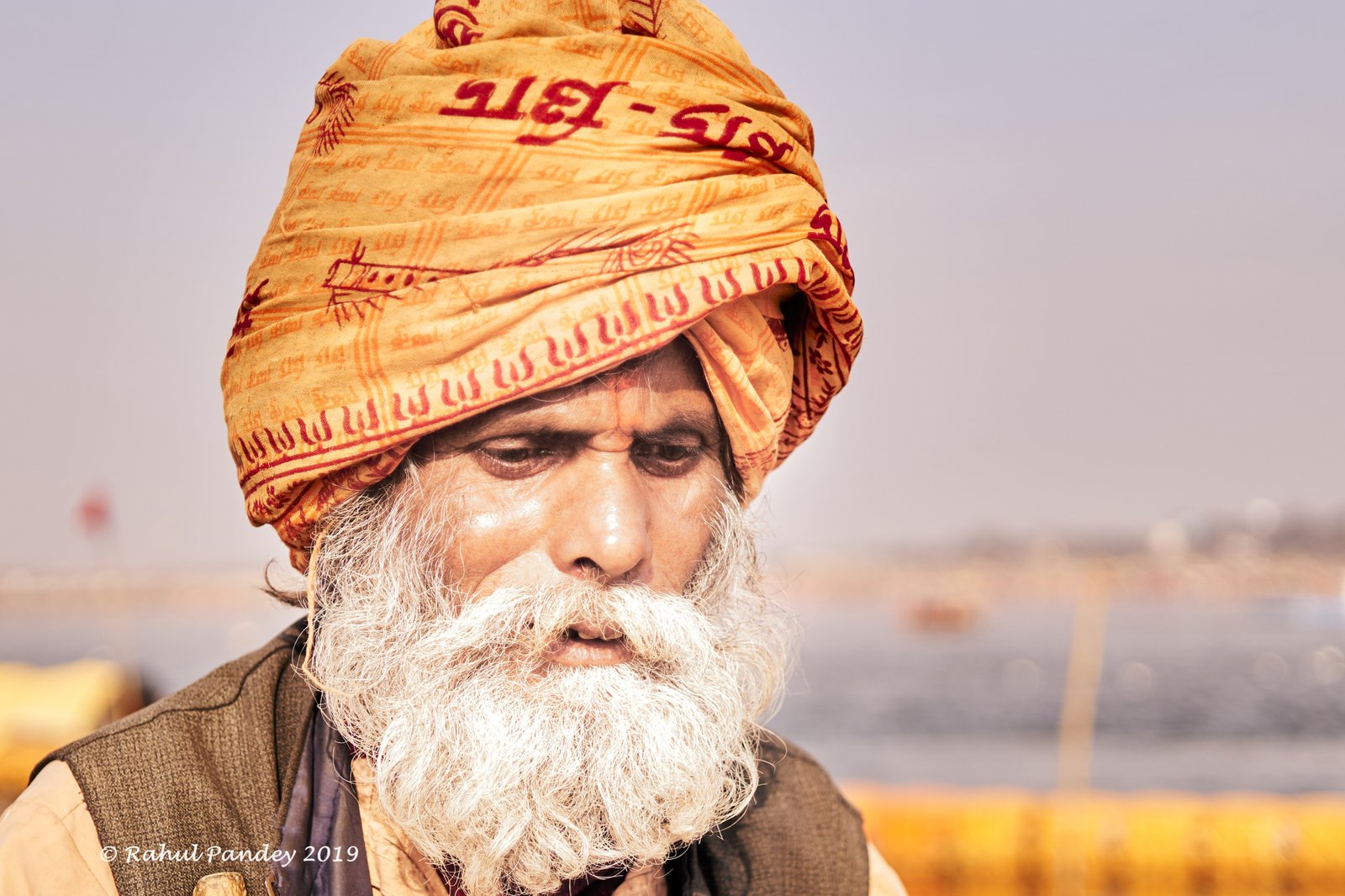 Old Sadhu at Kumbh Festival on Kodak Ektachrome