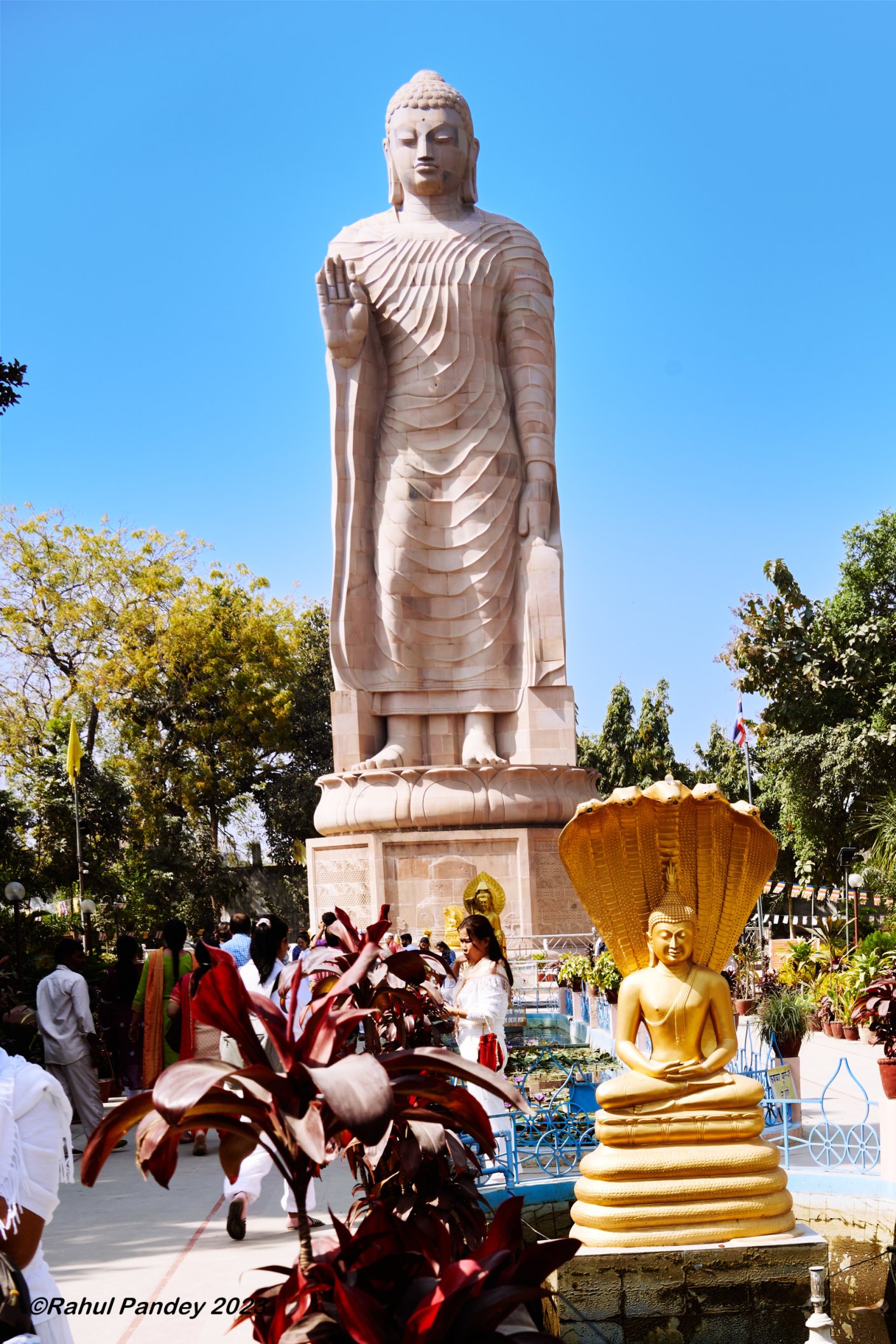 The Giant Buddha  Vishnu Incarnation - Thai Monastery, Sarnath