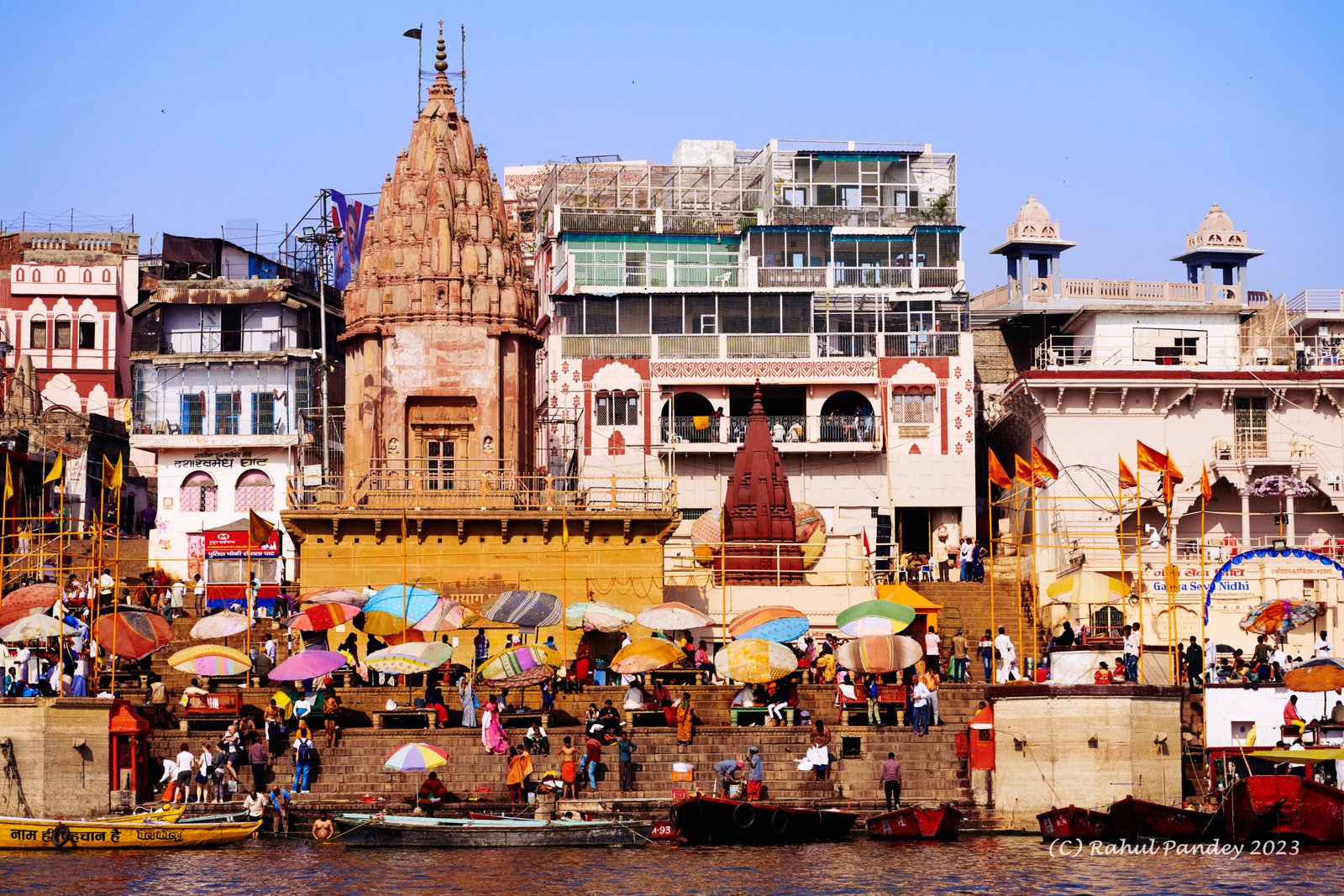 Varanasi - Prayag Ghat Umbrellas